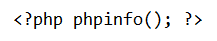 phpinfo